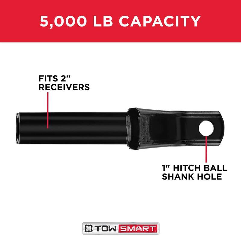 TowSmart Class 3 5,000 lb. 5-1/4 in. Drop, 4 in. Rise, 1 in. Shank X-Mount Reversible Trailer Hitch Ball Mount - 702