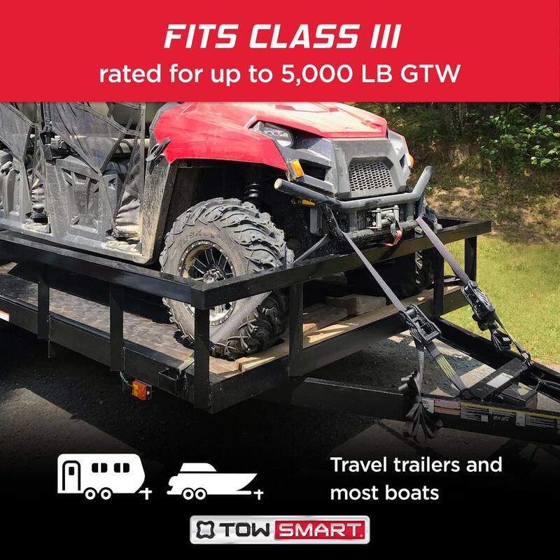 TowSmart Class 3 5,000 lb. 5-1/4 in. Drop, 4 in. Rise, 1 in. Shank X-Mount Reversible Trailer Hitch Ball Mount - 702