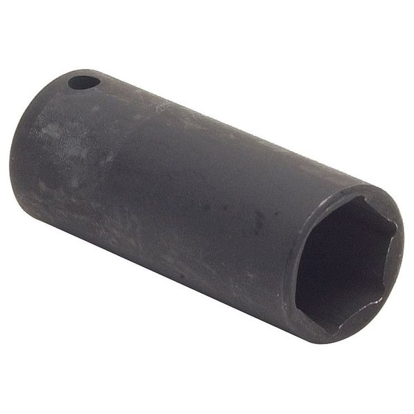 Westward 3/8 in Drive Impact Socket 11/16 in Size 6 pt Deep Depth, Black Oxide - 4LYW6