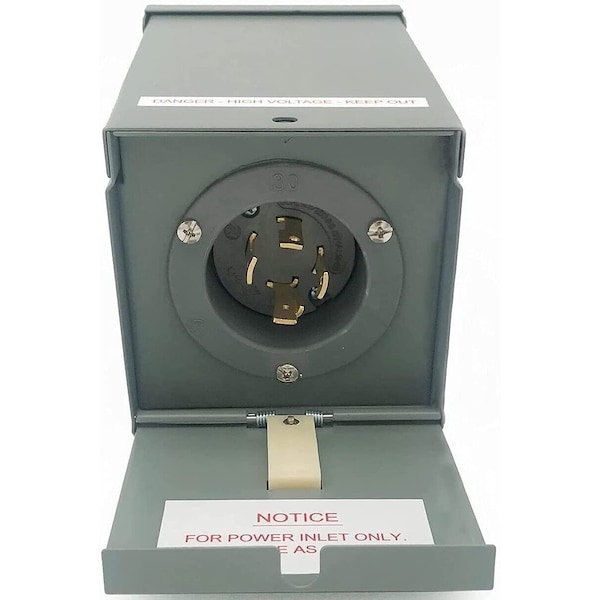 Connecticut Electric 30A Power Inlet Box W/ Cover - EGSPI30
