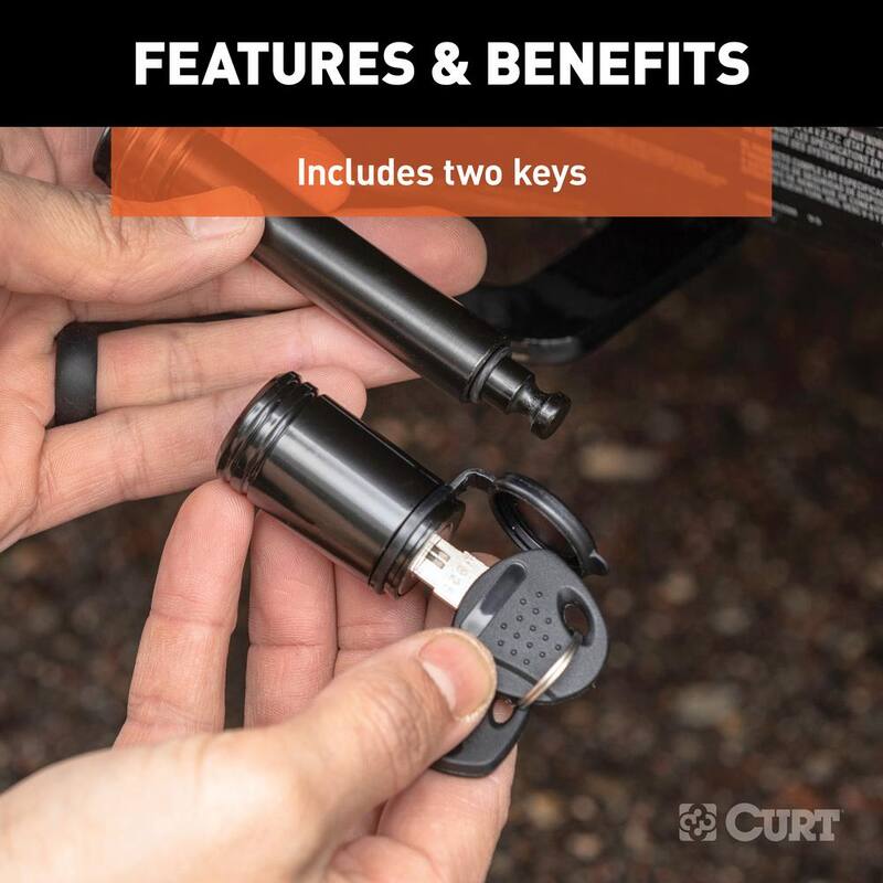 CURT 5/8 in. Barbell Style Trailer Hitch Lock for 2 in. Receiver - 23518
