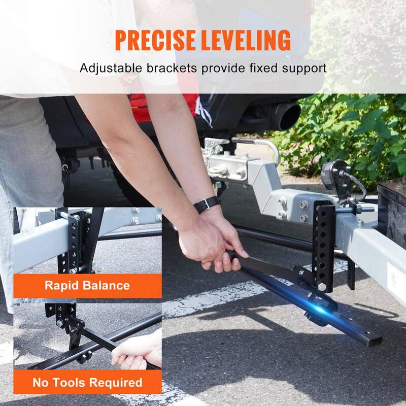 SKYSHALO Weight Distribution Hitch Kit 2 in. Shank Weight Distributing Hitch 2.5 in. Drop, 6.5 in. Rise (15K lbs., 35 in. Bars) - YBKZTCG7IN251IZFWV0-0619