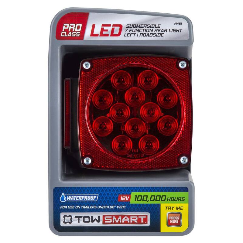TowSmart ProClass 80 in. Under Submersible 7-Function Roadside LED Red Rear Trailer Light - 1451