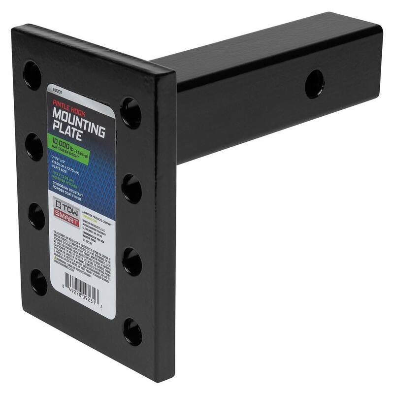 TowSmart Pintle Hook Mounting Plate for 2 in. Hitches - 6-1/2 in. Shank, 8 Hole, 10,000 lb. capacity - 9231