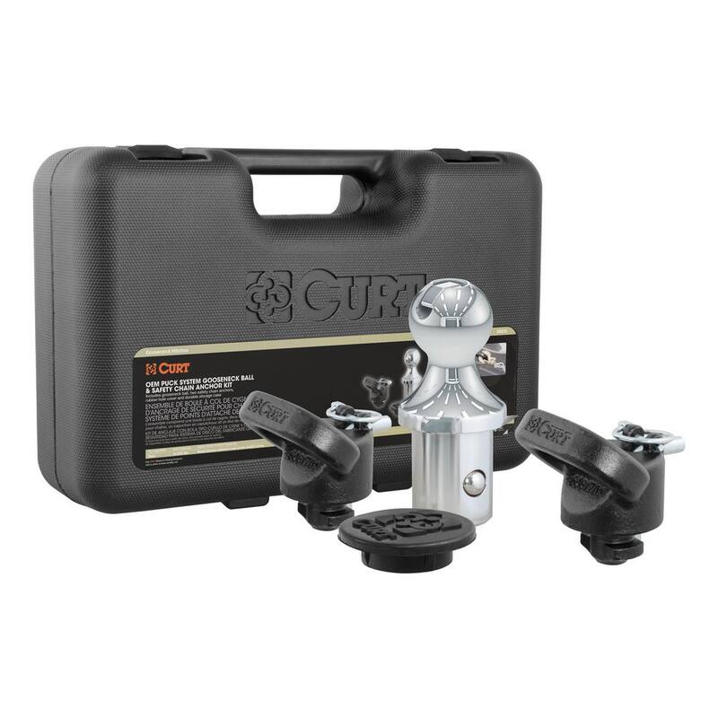 CURT OEM Puck System 2-5/16 in. Gooseneck Ball & Safety Chain Anchor Kit for Ram - 60618