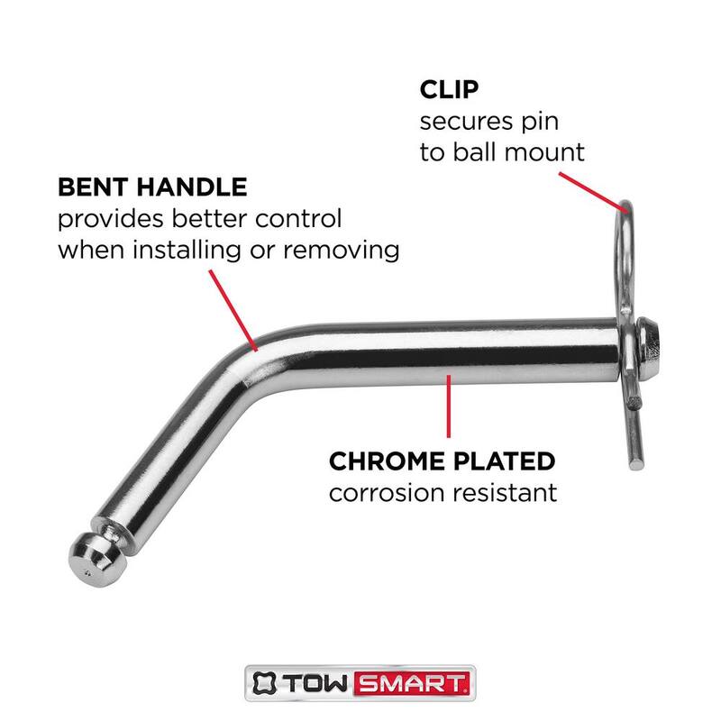 TowSmart Steel Boomerang Hitch Pin - Fits 1/2 in. and 5/8 in. Receivers - 740M