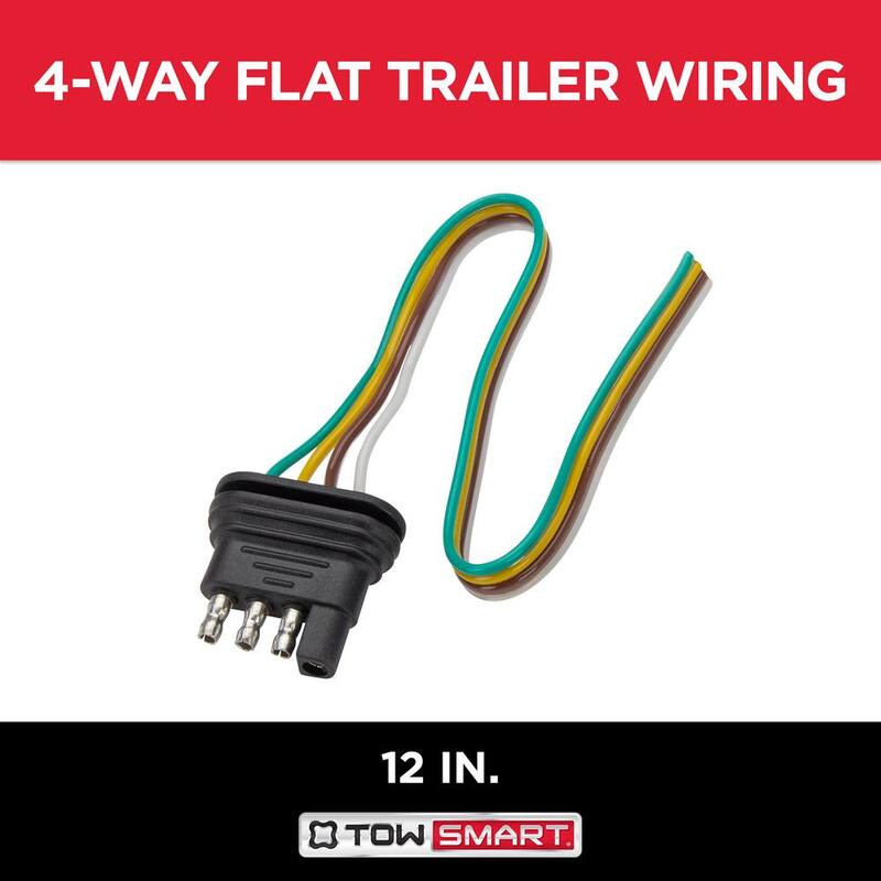 TowSmart 12 in., 4-Way Flat Trailer Wiring Connector - 1441