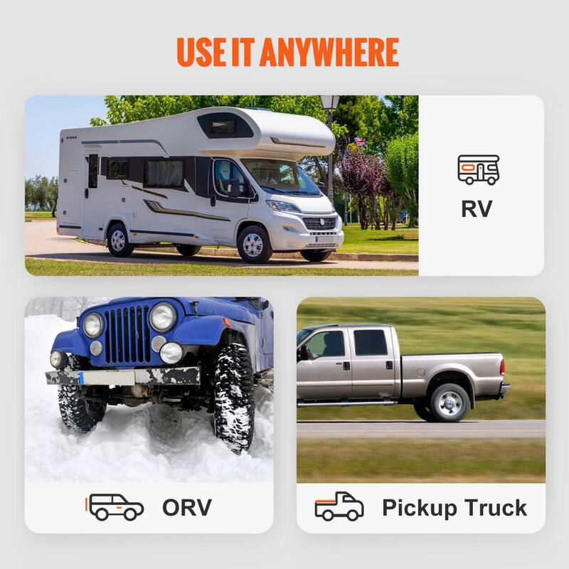 VEVOR Tow Bar Bumper Mount Tow Bar 10,000 lbs. Fits 2-in. Connector with Ropes for RV Car Trailer Truck - LJBKQYG100006Q0GNV0