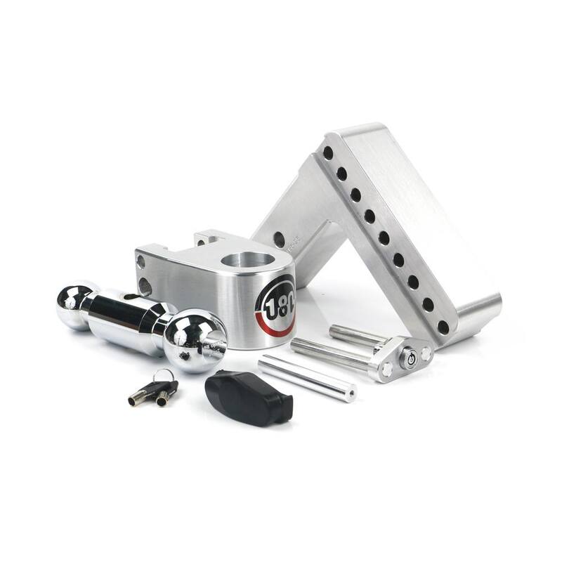 Weigh Safe 180 Hitch - 6" Adjustable Trailer Hitch Ball Mount for 2.5" Receiver w/ Chrome Plated Balls, 18,500 lbs GTW - CTB6-2.5