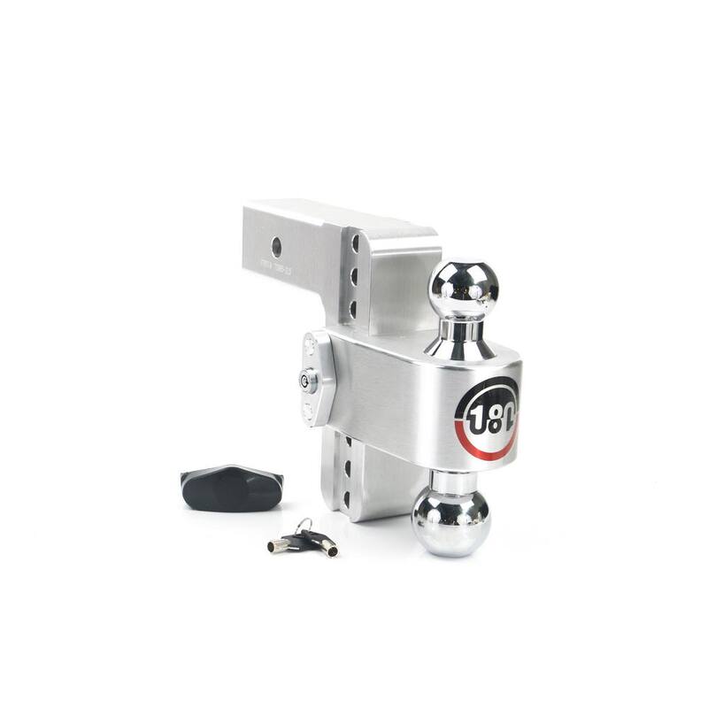 Weigh Safe 180 Hitch - 6" Adjustable Trailer Hitch Ball Mount for 2.5" Receiver w/ Chrome Plated Balls, 18,500 lbs GTW - CTB6-2.5