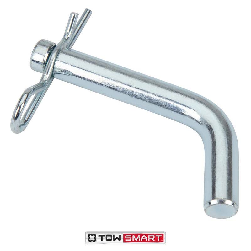 TowSmart Standard 1/2 in. Steel Bent Hitch Pin with Clip - Fits 1-1/4 in. x 1-1/4 in. Hitch Receivers - 731M