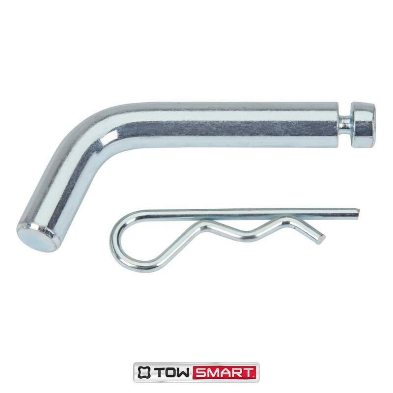 TowSmart Standard 1/2 in. Steel Bent Hitch Pin with Clip - Fits 1-1/4 in. x 1-1/4 in. Hitch Receivers - 731M