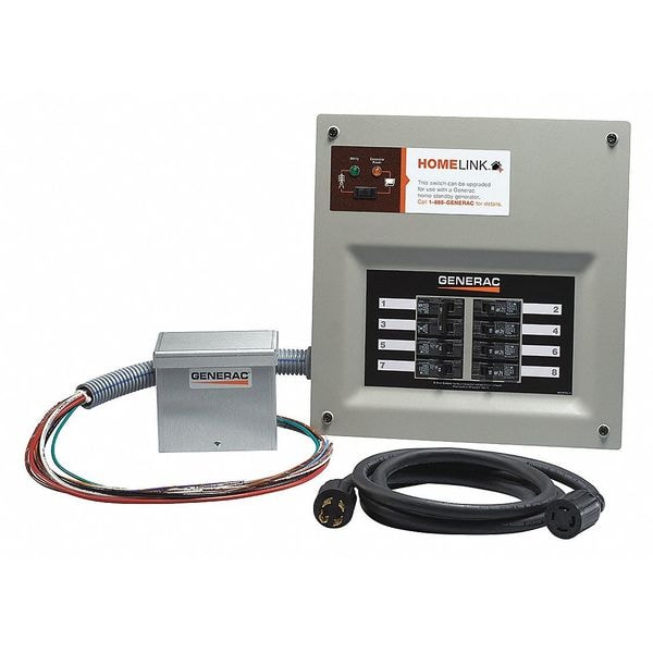 Generac HomeLink Upgradeable 30 Amp Manual Transfer Switch with Aluminum Power Inlet Box - 6854