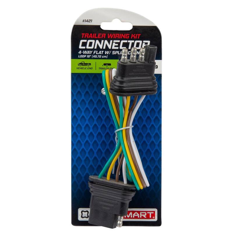 TowSmart 18 in., 4-Way Flat Trailer Light Wiring Kit with Splice Connectors - 1421