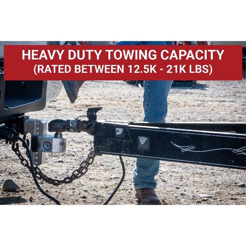 Weigh Safe Aluminum 6" Adjustable Trailer Hitch for 2" Receiver w/ Built in Weight Scale & 2 pc Keyed Alike Lock Set - WS6-2-KA