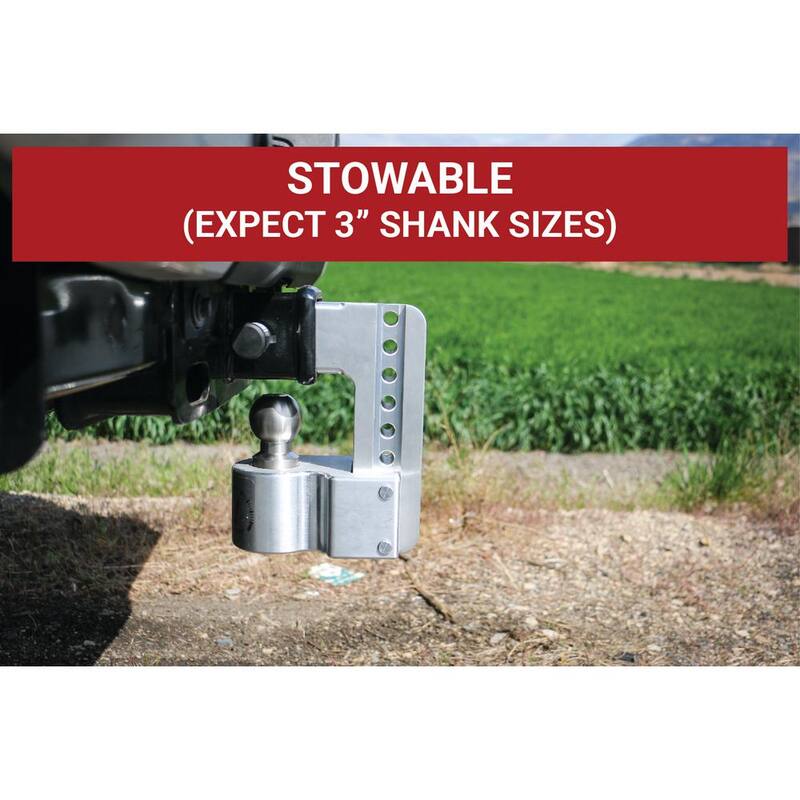Weigh Safe Aluminum 6" Adjustable Trailer Hitch for 2" Receiver w/ Built in Weight Scale & 2 pc Keyed Alike Lock Set - WS6-2-KA
