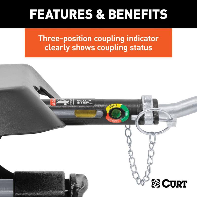 CURT Q20 5th Wheel Hitch with Ford Puck System Roller - 16677