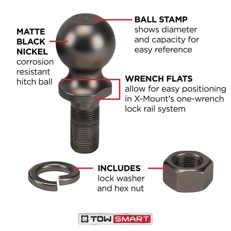 TowSmart Class 3 Baja Collection Security Kit with 2 in. Ball and 5/8 in. Standard Pin, 5-1/4 in. Drop x 4 in. Rise 5000 lbs. - 7337