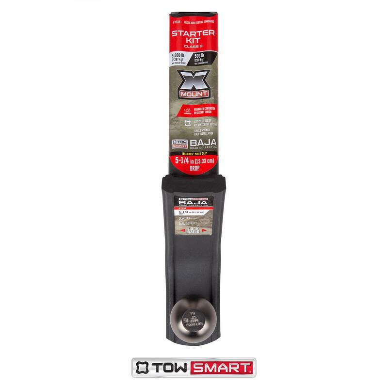 TowSmart Class 3 Baja Collection Starter Kit with 2 in. Ball and 5/8 in. Standard Pin, 5-1/4 in. Drop x 4 in. Rise 5000 lbs. - 7335