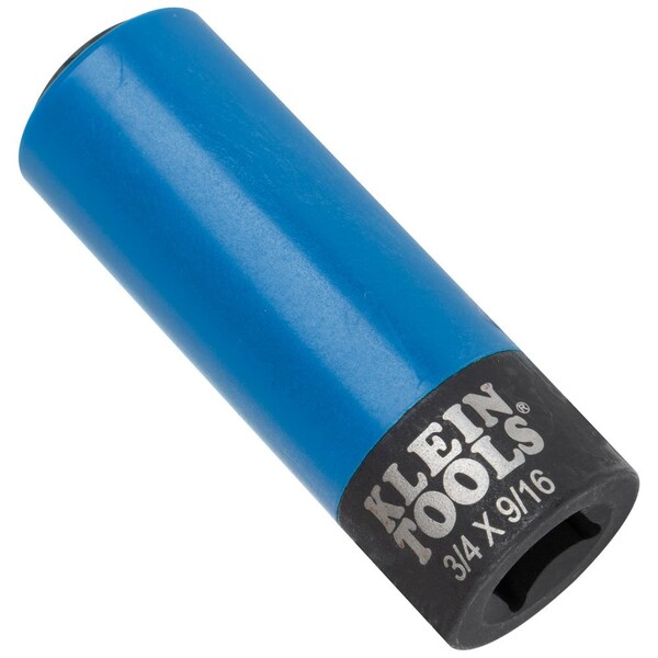 Klein Tools 2-in-1 Coated Impact Socket, 12-Point, 3/4 and 9/16-Inch - 66030