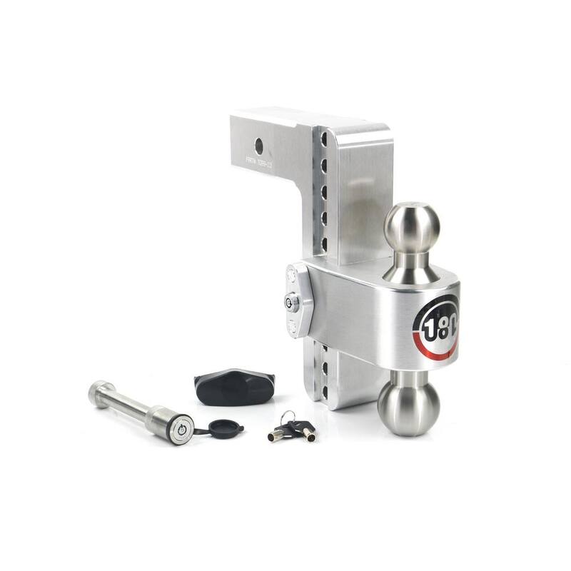 Weigh Safe 180 HITCH LTB8-2.5-KA 8 in. Drop Hitch, 2.5 in. Receiver 18,500 LBS GTW - Keyed Alike Key Lock and Hitch Pin - LTB8-2.5-KA