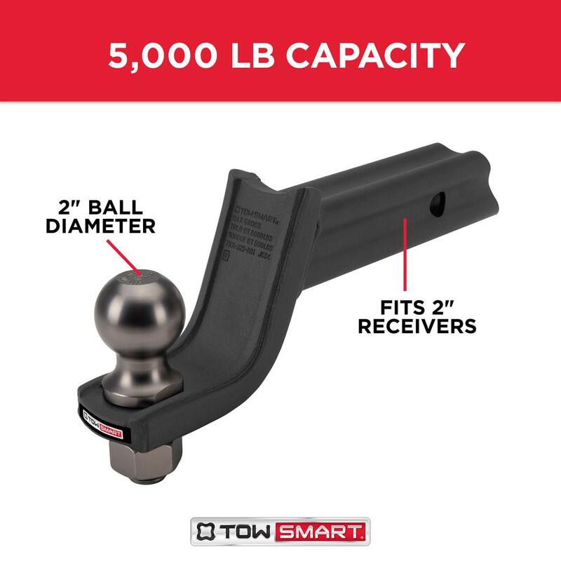 TowSmart BAJA 5,000 lb. X-Mount Security Kit, 3-1/4 in. Drop x 2 in. Rise x 1 in. Shank Ball Mount, 2 in. Ball, 5/8 in. Pin - 7341