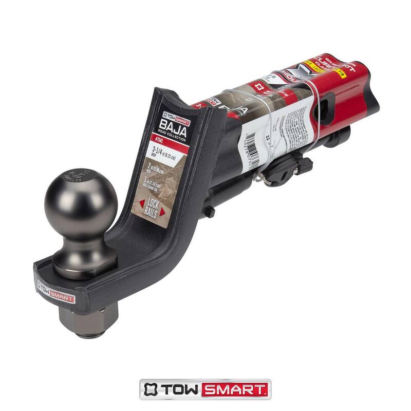 TowSmart BAJA 5,000 lb. X-Mount Security Kit, 3-1/4 in. Drop x 2 in. Rise x 1 in. Shank Ball Mount, 2 in. Ball, 5/8 in. Pin - 7341