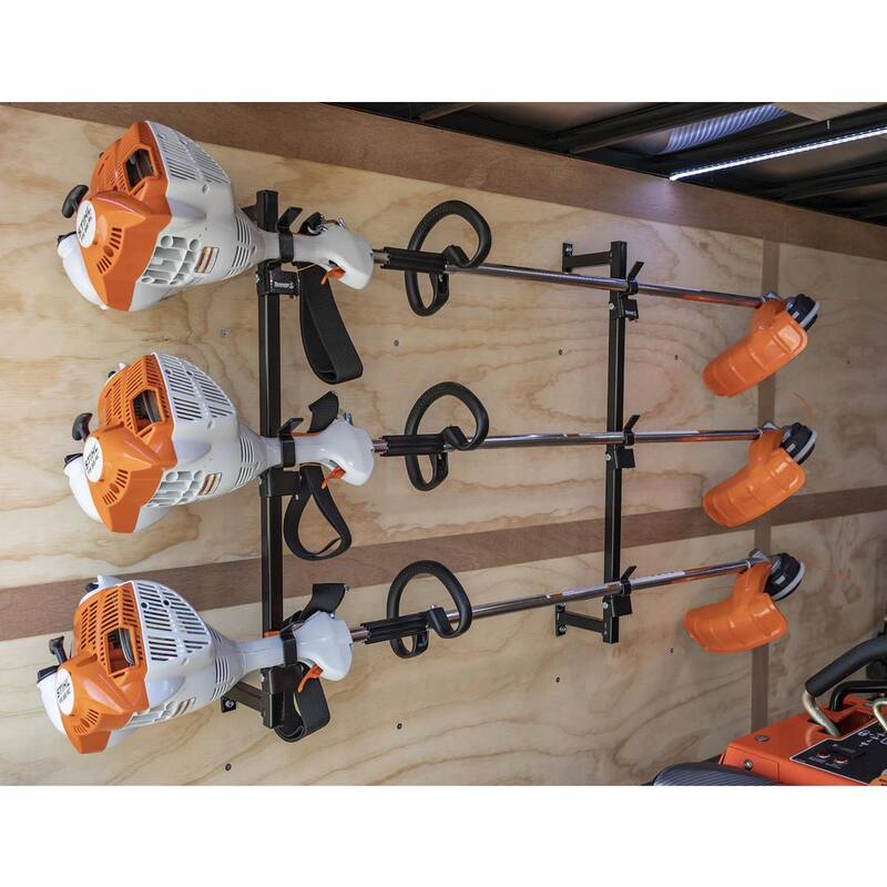 Buyers Products Company Snap-In-Style 3-Position Landscape Trimmer Lockable Rack Holder for Enclosed Trailers - LT12