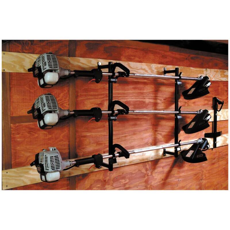 Buyers Products Company Snap-In-Style 3-Position Landscape Trimmer Lockable Rack Holder for Enclosed Trailers - LT12