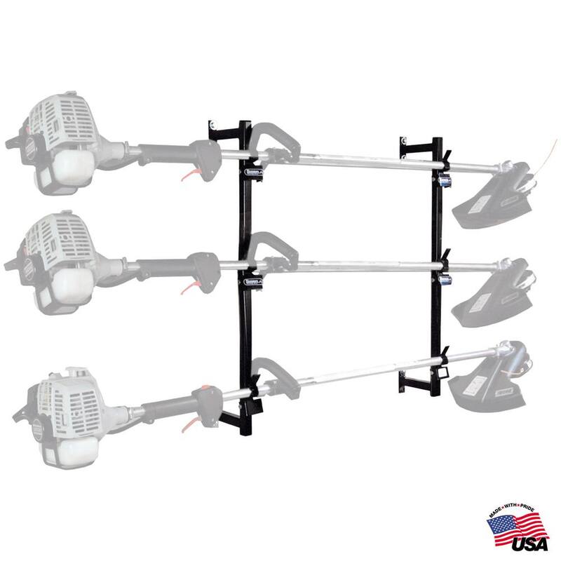 Buyers Products Company Snap-In-Style 3-Position Landscape Trimmer Lockable Rack Holder for Enclosed Trailers - LT12