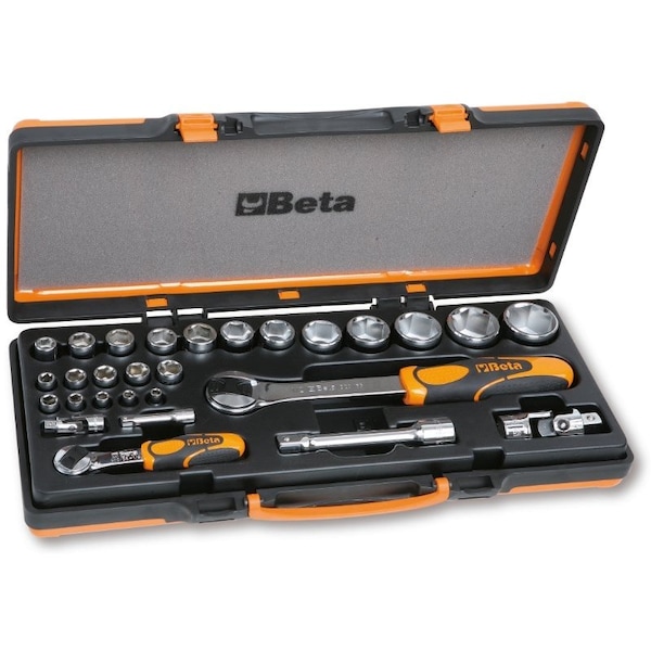 Beta 902A/C22 Set of 22 Hex Socket Keys and 6 Accessories in Sheet Metal Box - 009020807