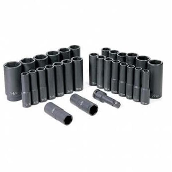 Grey Pneumatic Grey Pneumatic Corp. GY1512DM .50 in. Drive SAE and Metric Deep Set - 30 Pieces - GY1512DM