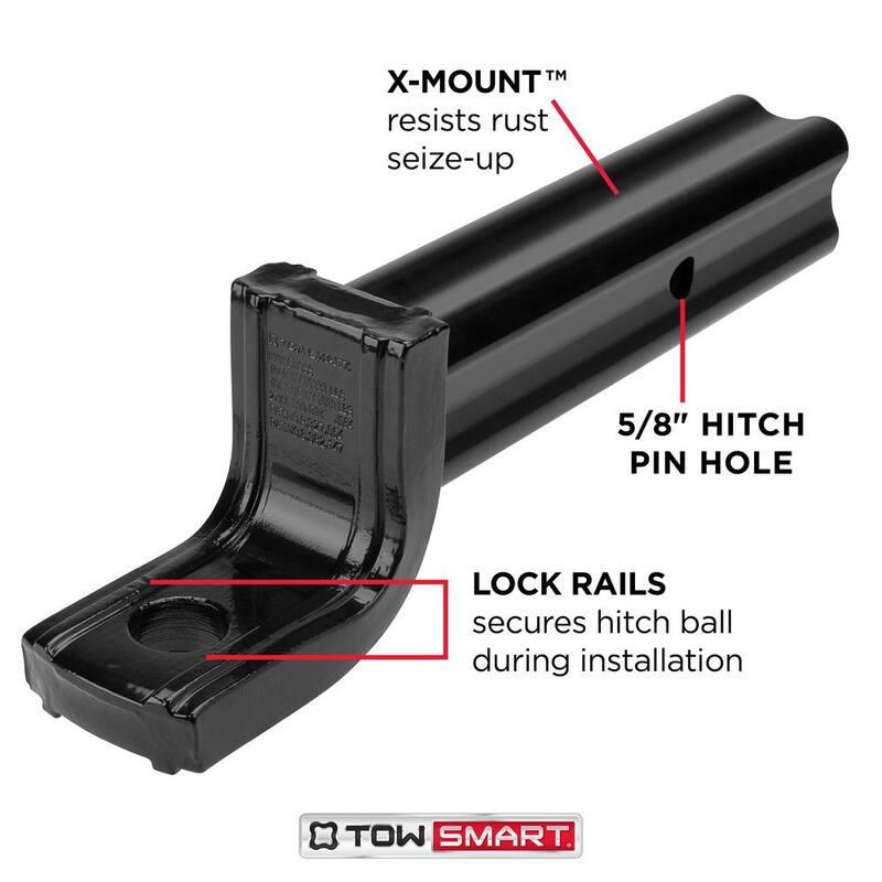 TowSmart Class V, 15,000 lb., 3 in. Drop x 1-1/2 in. Rise x 1-1/4 in. Shank, X-Mount Trailer Hitch Ball Mount - 7182