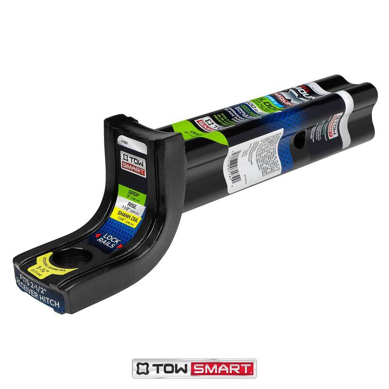 TowSmart Class V, 15,000 lb., 3 in. Drop x 1-1/2 in. Rise x 1-1/4 in. Shank, X-Mount Trailer Hitch Ball Mount - 7182