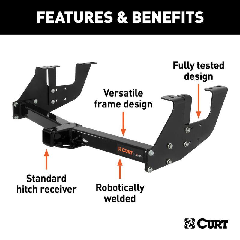 CURT Class 3 Multi-Fit Trailer Hitch with 2 in. Receiver, Towing Draw Bar, Universal - 13901