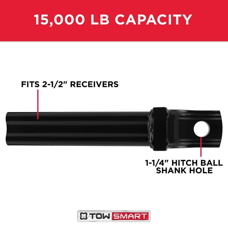 TowSmart Class V, 15,000 lb., 5 in. Drop x 3-1/2 in. Rise x 1-1/4 in. Shank, X-Mount Trailer Hitch Ball Mount - 7183