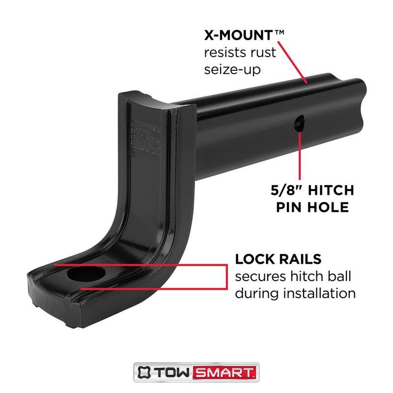 TowSmart Class V, 15,000 lb., 5 in. Drop x 3-1/2 in. Rise x 1-1/4 in. Shank, X-Mount Trailer Hitch Ball Mount - 7183