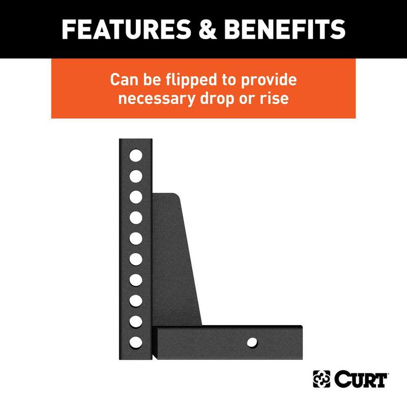 CURT Weight Distribution Shank (2" Shank, 7" Drop, 10-1/2" Rise) - 17123