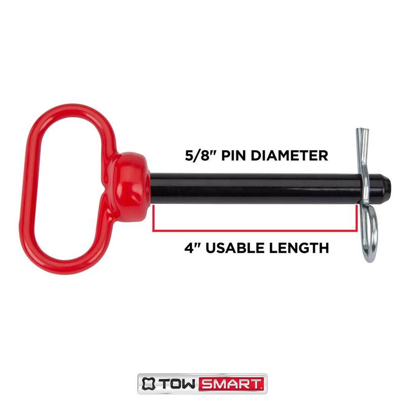 TowSmart 5/8 in. x 7 in. Steel Hitch Pin with Clip - 1290