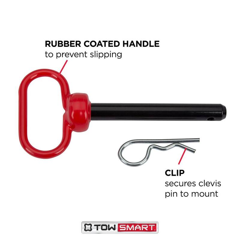 TowSmart 5/8 in. x 7 in. Steel Hitch Pin with Clip - 1290