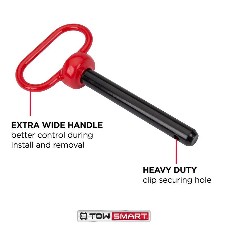 TowSmart 5/8 in. x 7 in. Steel Hitch Pin with Clip - 1290