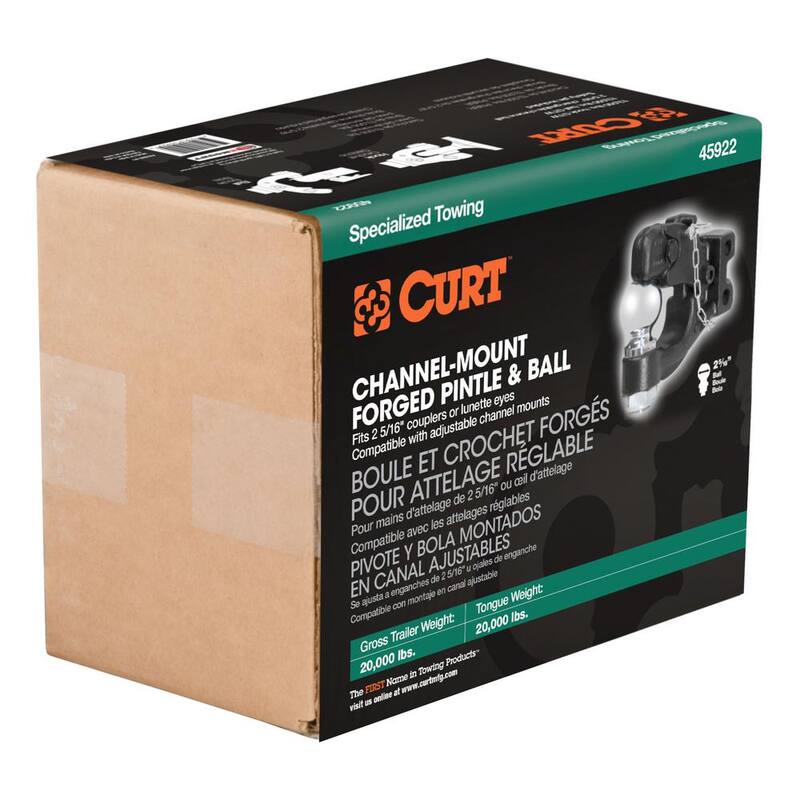 CURT 20,000 lbs. Replacement Trailer Hitch Channel Mount Ball & Pintle Combination with 2-5/16 in. Ball - 45922