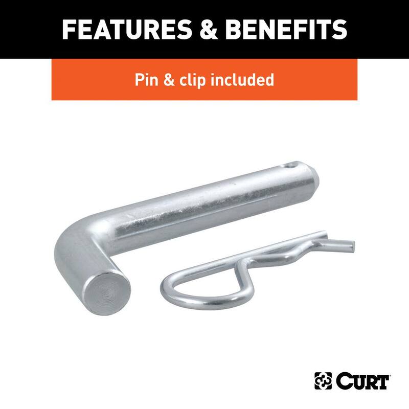 CURT 7,500 lbs. 4 in. Drop Loaded Trailer Hitch Ball Mount Draw Bar with 2 in. Ball (2 in. Shank) - 45056
