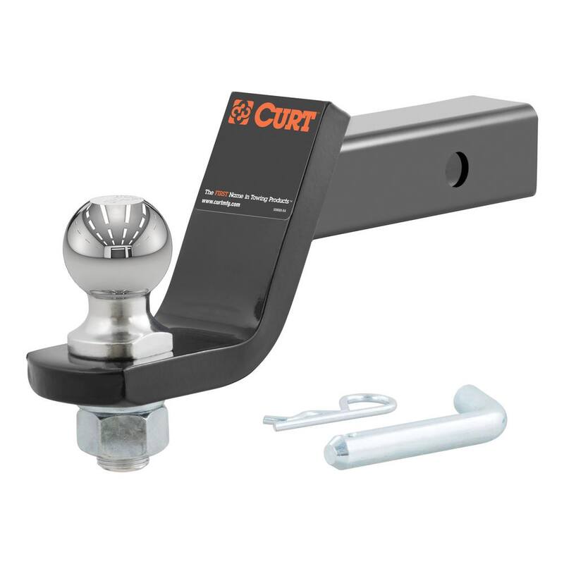 CURT 7,500 lbs. 4 in. Drop Loaded Trailer Hitch Ball Mount Draw Bar with 2 in. Ball (2 in. Shank) - 45056