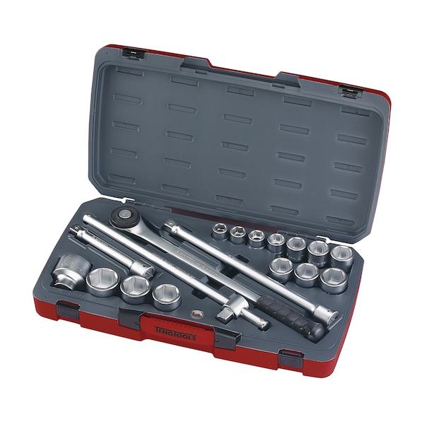 Teng Tools T3418-6 - 18 Piece 3/4" Drive Metric Socket Set - T3418-6