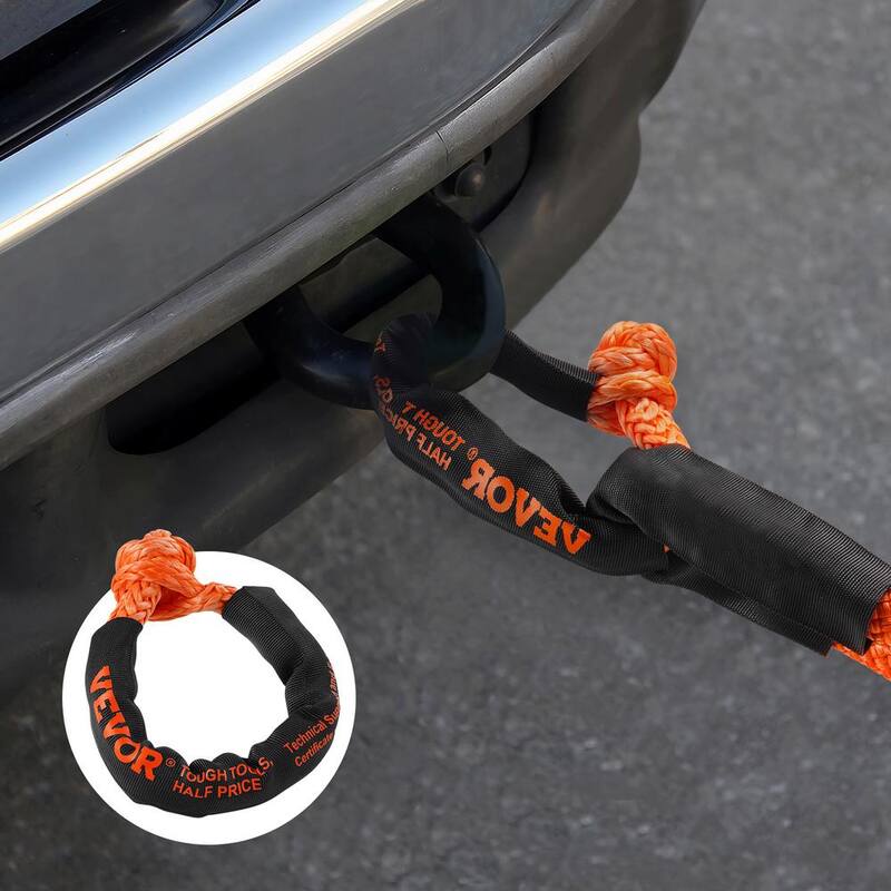 VEVOR 2 Pack Synthetic Soft Shackle Rope 1/2 in. x 22 in. 20T Breaking Strength Recovery Tow Shackles Cables - JPXKCSHCS12Y2U1VCV0