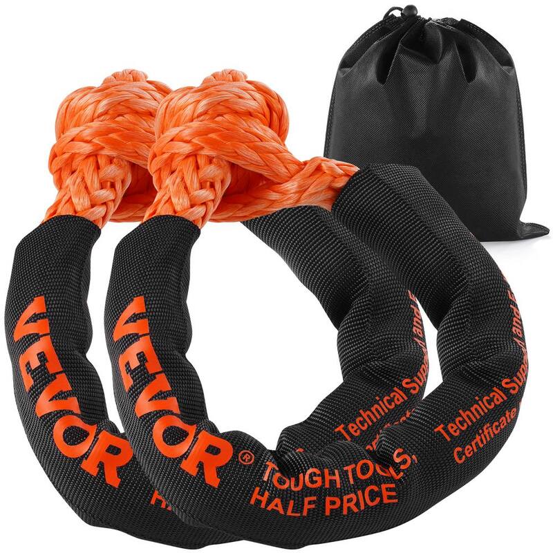 VEVOR 2 Pack Synthetic Soft Shackle Rope 1/2 in. x 22 in. 20T Breaking Strength Recovery Tow Shackles Cables - JPXKCSHCS12Y2U1VCV0