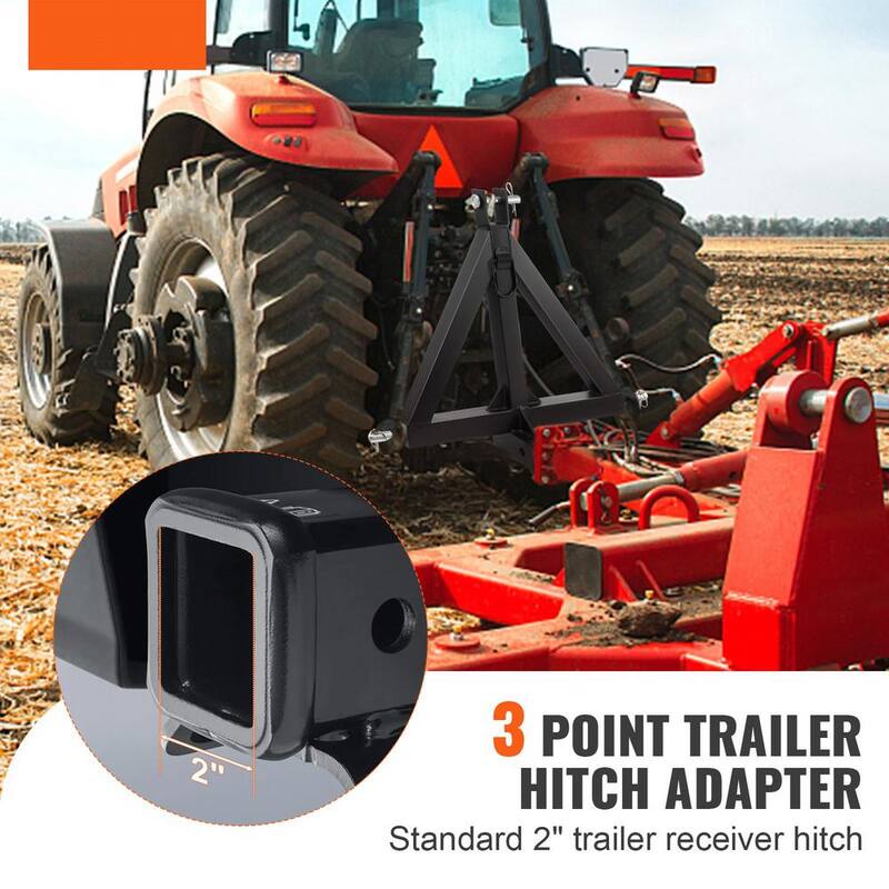 VEVOR 3 Point Hitch Receiver 2 in. Receiver Trailer Hitch Category 1 Tractor Tow Drawbar Adapter for Trailers Farm Equipment - SJXTJ2519YCSE9MANV0