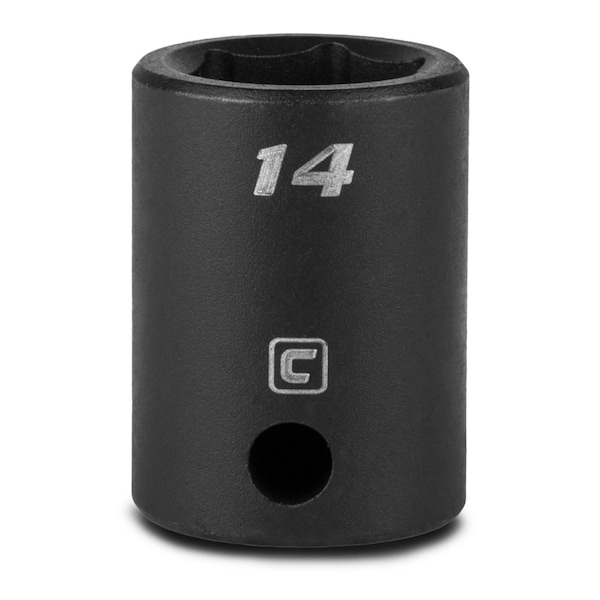 Capri Tools 3/8 in Drive 14 mm 6-Point Metric Shallow Impact Socket - 5-3014