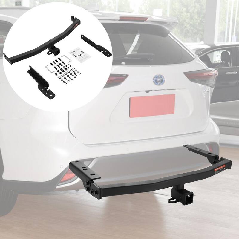 VEVOR Class 3 Trailer Hitch, 2 in. Receiver, Q455B Steel Tube Frame, Compatible with 2020-2023 Toyota Highlander, Black - GGLJQTG2YCTOVCHLXV0-730